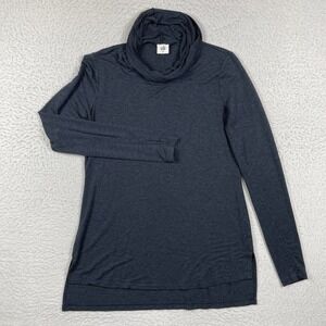 Cabi Shirt Womens Medium Blue Cowl Neck Tunic Ladies Work Casual Long Sleeve Top